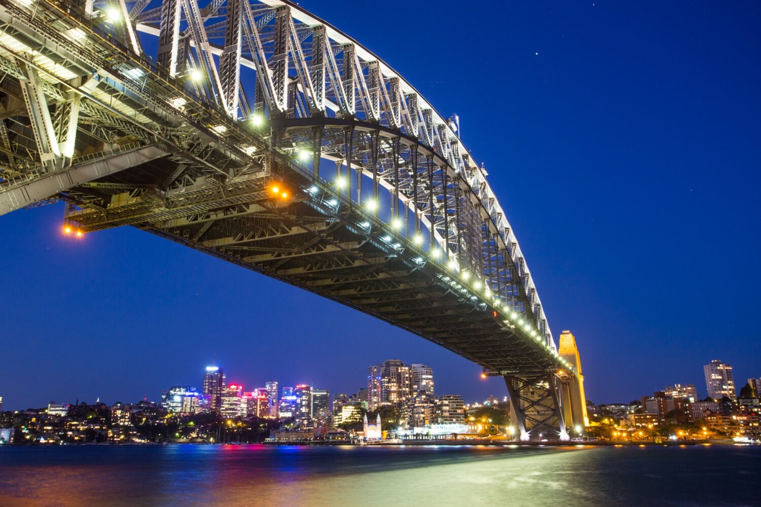 Sydney Harbour Bridge steel arch over the harbor