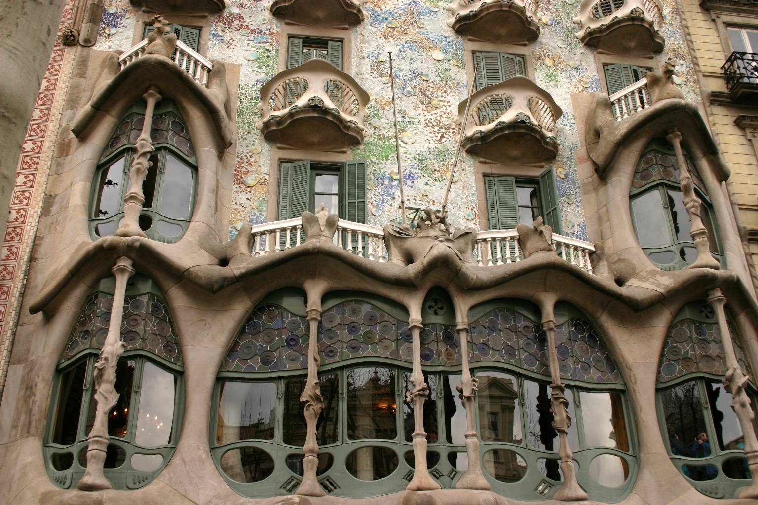 Casa Batlló with its whimsical façade and organic forms in Barcelona.