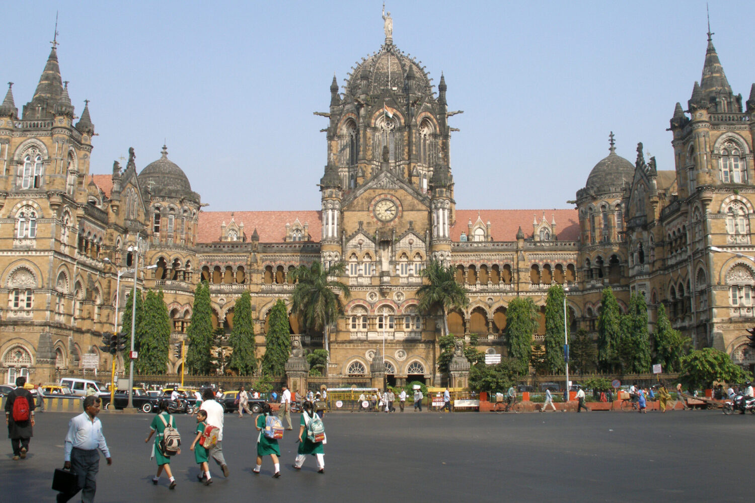 Chhatrapati Shivaji Maharaj Terminus’s Victorian Gothic architecture with Indian influences in Mumbai.