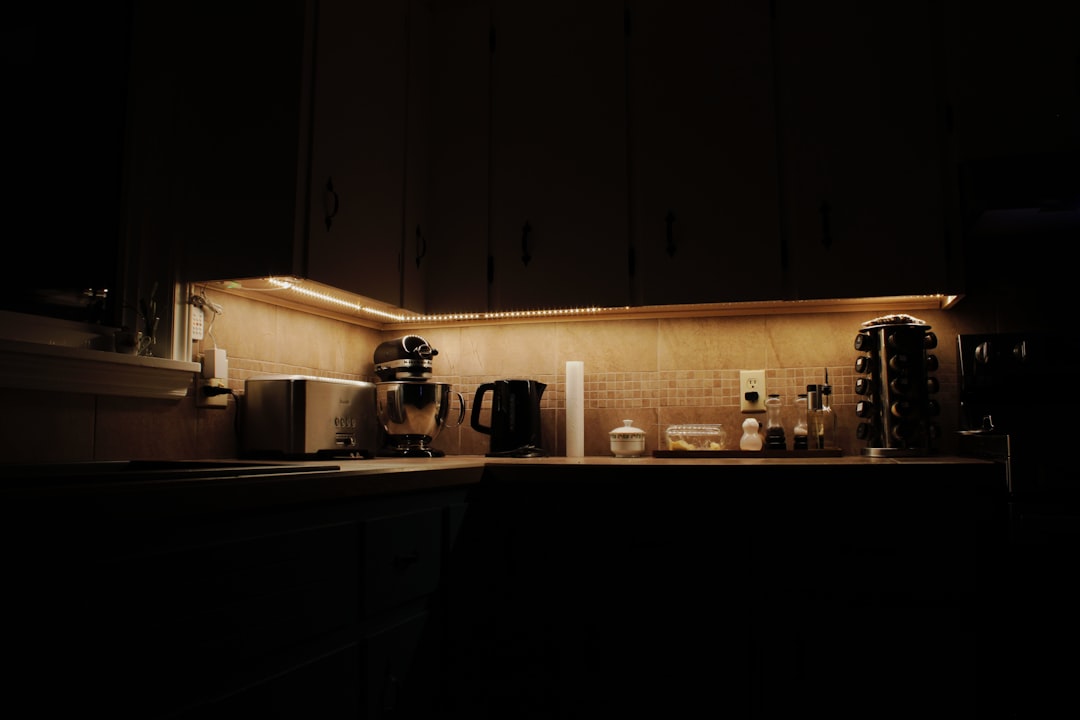 Task lighting zone for counters and appliances