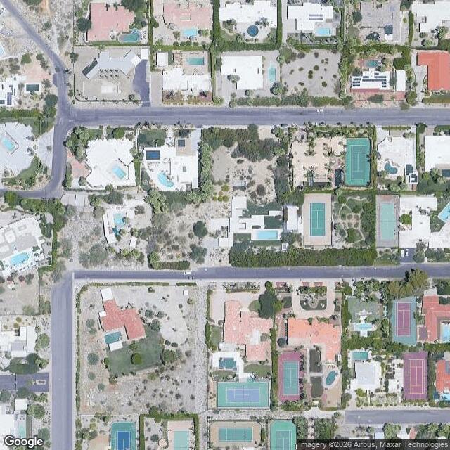 Aerial view of Kaufmann House, 470 W Vista Chino, Palm Springs, CA 92262, USA