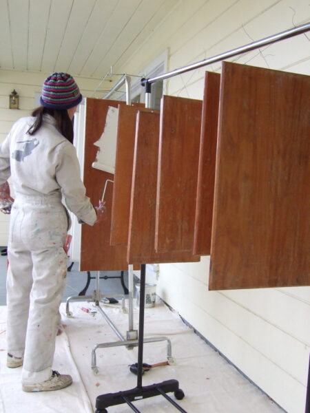 Cabinet Door Painting Rack