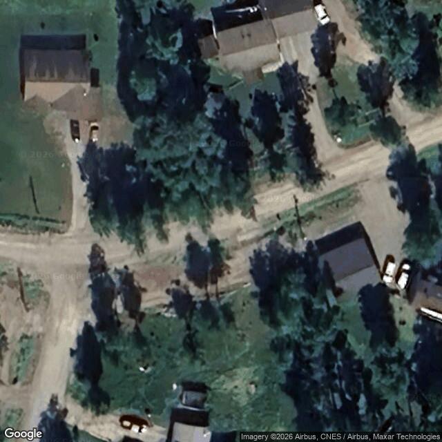 Aerial image of S Goose Bay Dr, near the Dr. Seuss House in Alaska.