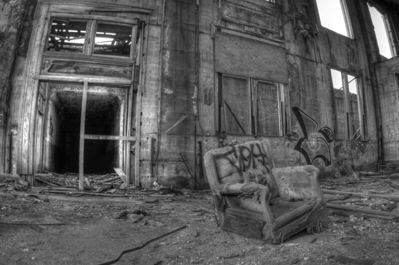 The train has left the station. Abandoned and decaying Union Station in Gary, Indiana