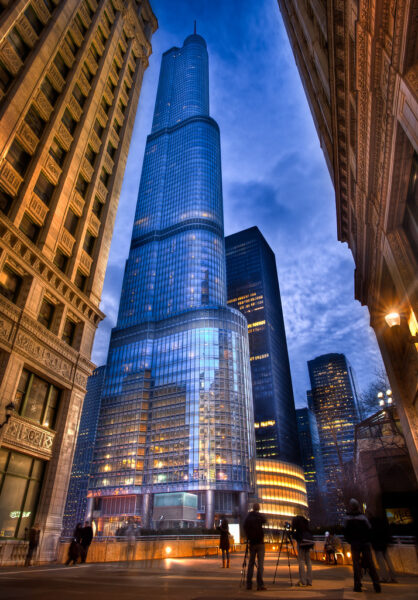 Photo Walk Blue Hour at the Trump Tower
