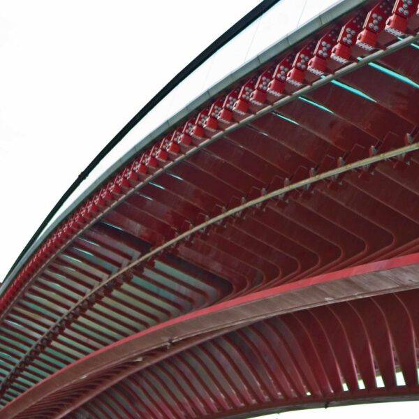 Detail of Venetian Calatrava bridge: Ponte della Constituzione
