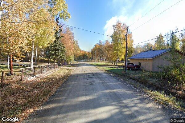Street view image capturing the Dr. Seuss House location in Willow, Alaska.