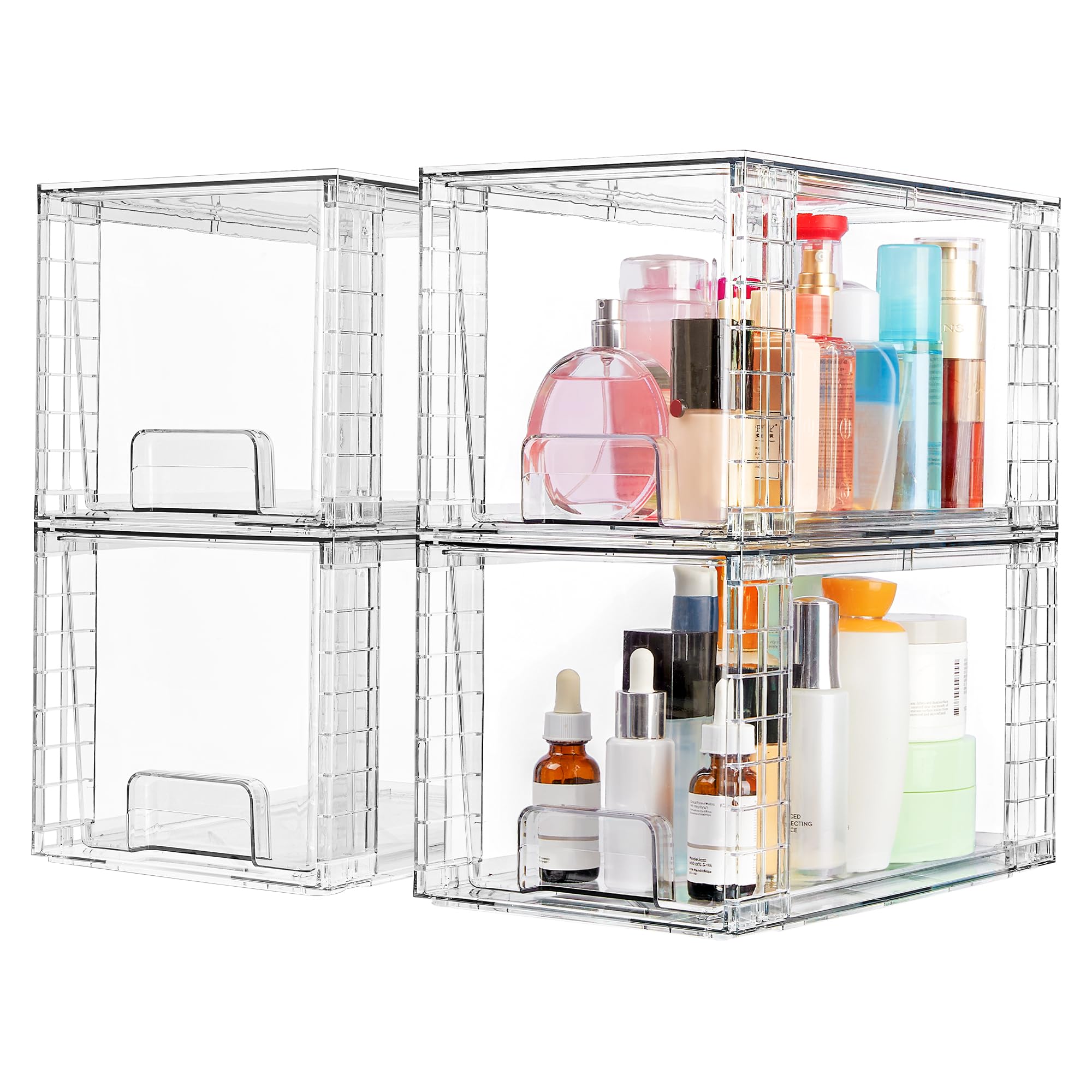 Vtopmart 4 Pack Large Stackable Storage Drawers