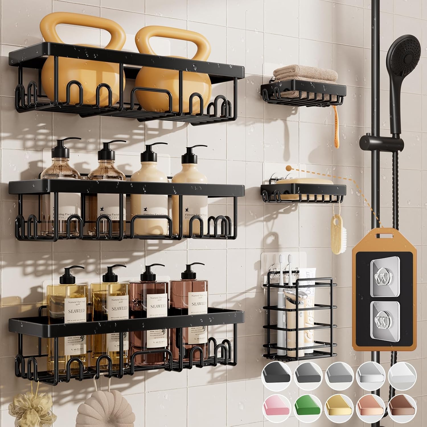 Veken Shower Caddy 6-Pack