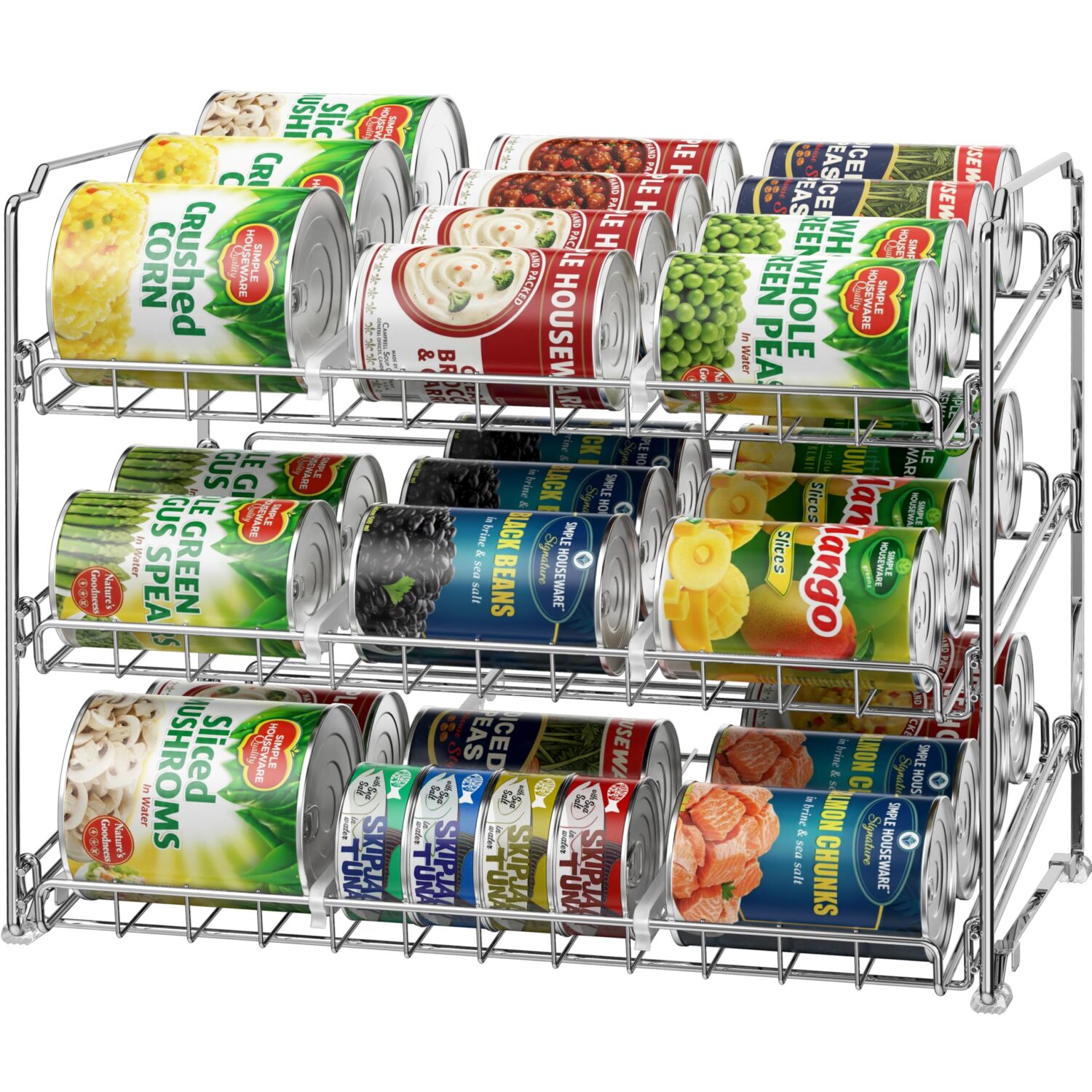 Simple Houseware Stackable Can Organizer Rack