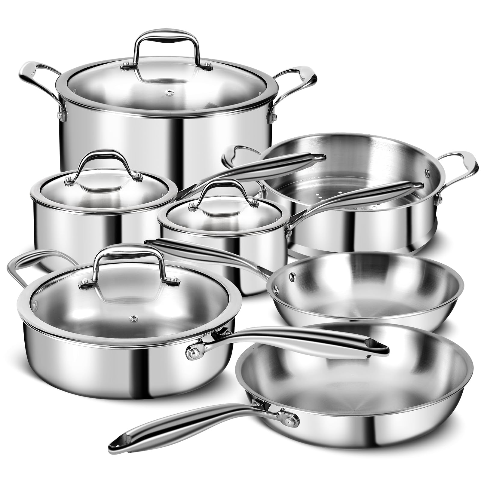 3 Ply Stainless Steel 11-Piece Cookware Set
