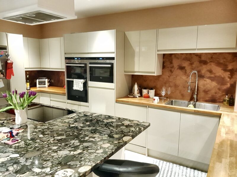 Aged Copper Backsplash