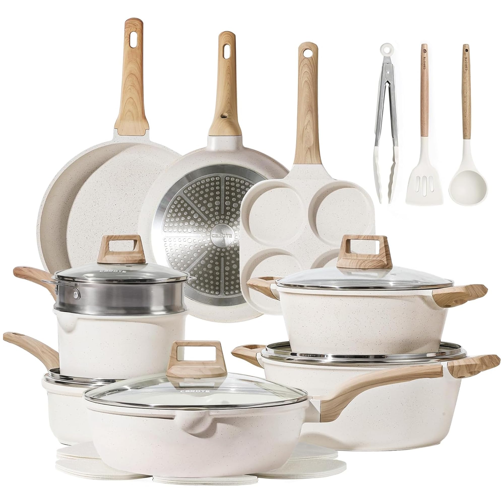 CAROTE 21pcs Pots and Pans Set