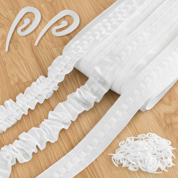Curtain pleat tape for pinch pleat drapery DIY curtains