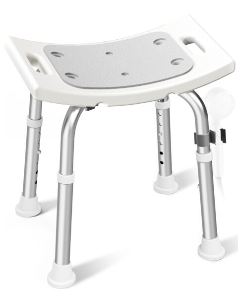 HOMLAND Shower Chair inside shower adjustable height