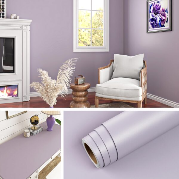 Livelynine Light Purple Peel and Stick Wallpaper
