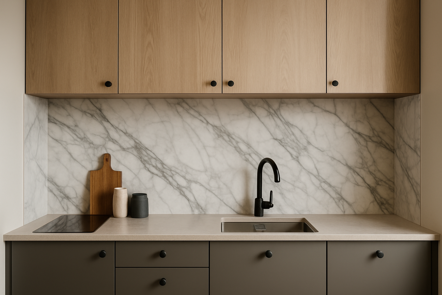 18 kitchen backsplash ideas for small apartment kitchens AI-generated design concept